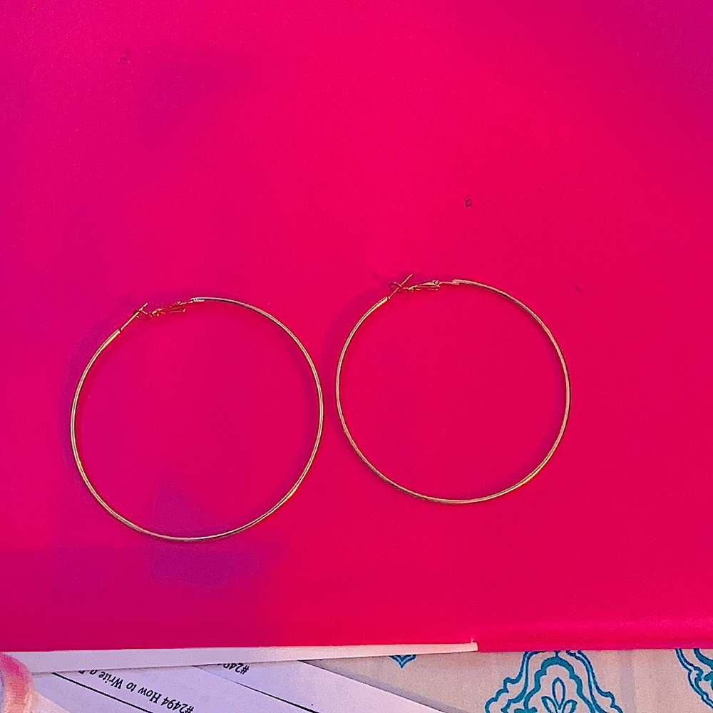 Big gold hoop earrings